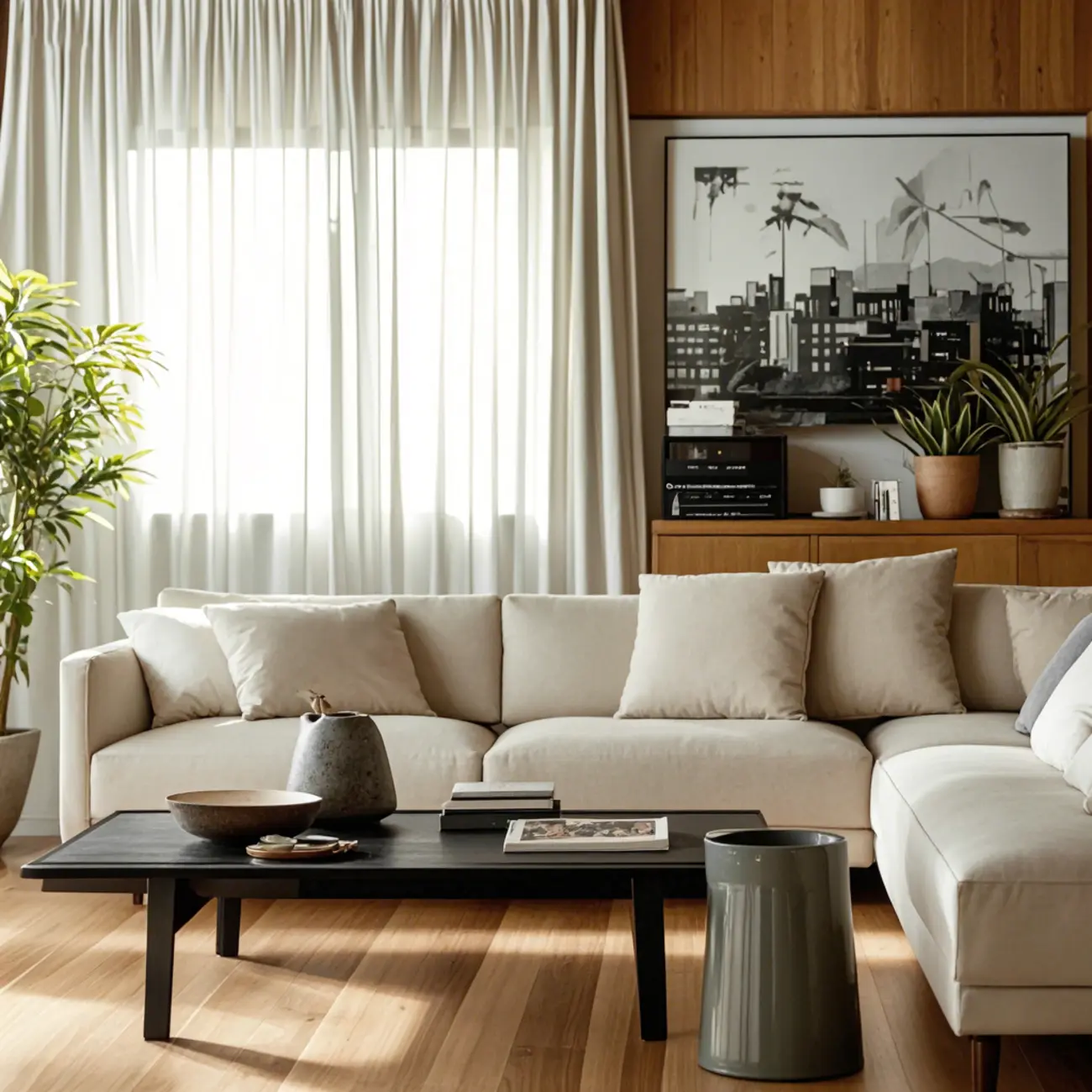 Black Rectangular Chic Rectangle Wood Coffee Table