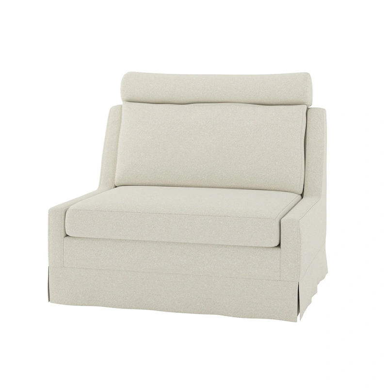 Anne 45 W Modern Slipcovered Chair with Ottoman by HULALA HOME