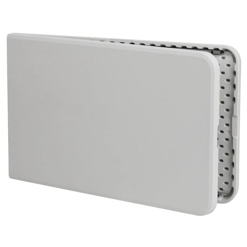 30W x 96L Bi-Fold Granite White Plastic Event Table with Carrying Handle