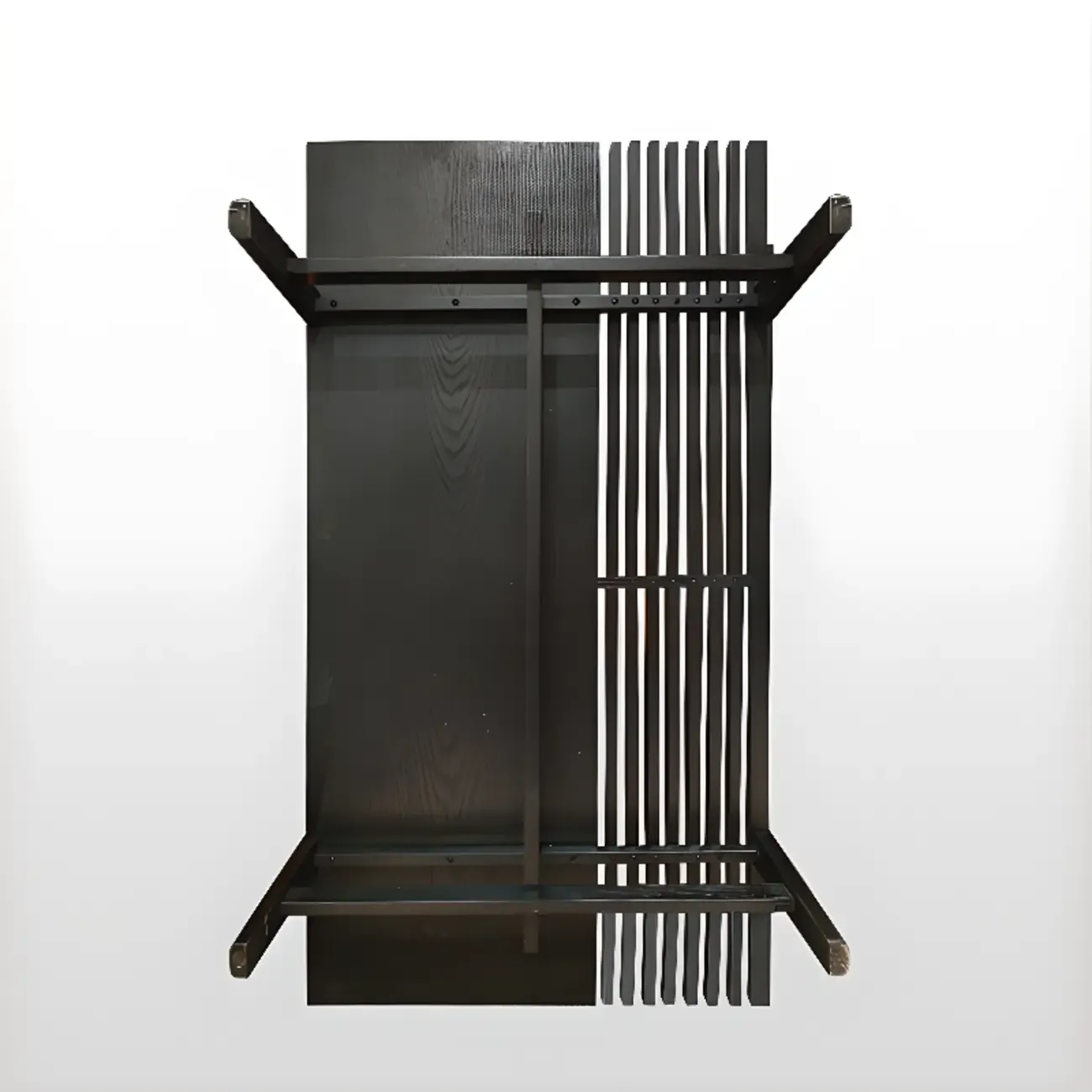 Black Rectangular Chic Rectangle Wood Coffee Table