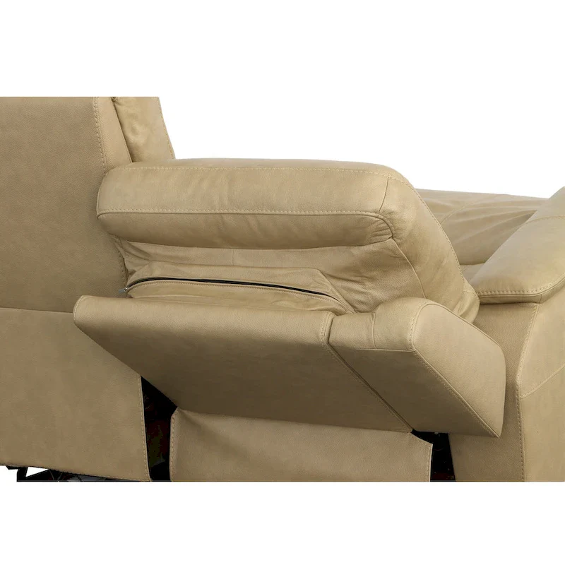 Zero Gravity Top Grain Leather Power Reclining Loveseat with Power Headrests & Lumbar - 64 x 42 x 41