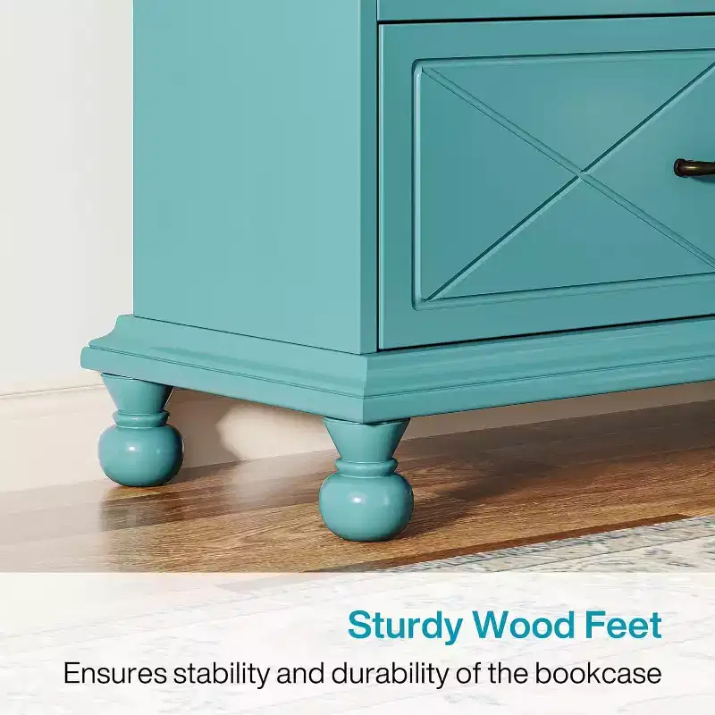 Tribesigns 6-Tier Bookshelf with Drawer, 70.9 Freestanding Bookcase, Open Book Display Rack