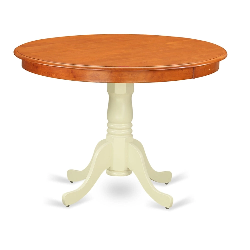 East West Furniture Hartland Kitchen Table - a Round Dining Table Top with Pedestal Base(Finish Options)