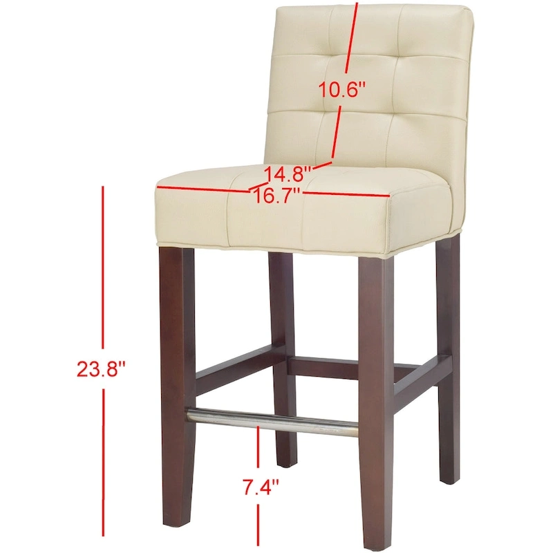 SAFAVIEH Lashunda 24-inch Counter Stool - 16.7  W x 20.1  L x 34.4  H - 17Wx20Dx34H