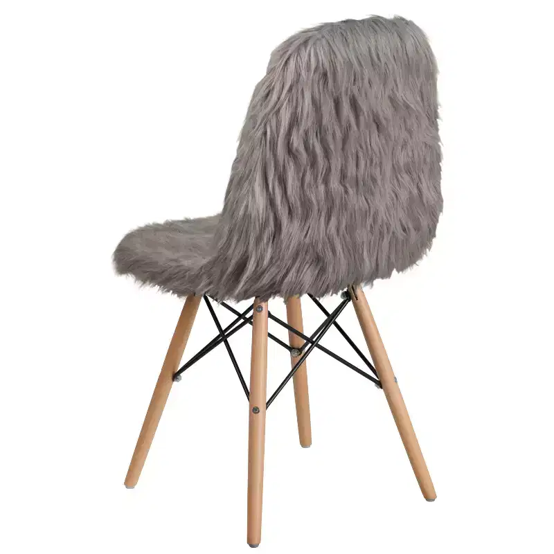 Emma and Oliver Shaggy Dog Fur Accent Chair