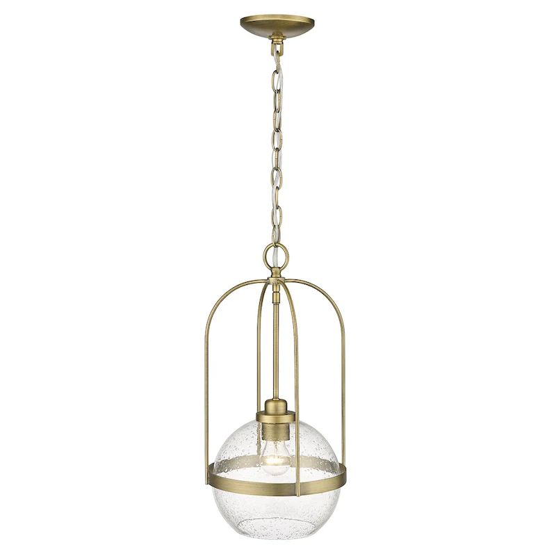 Devonshire 1-light Pendant w/ Clear Seeded Glass