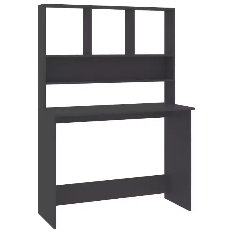 Desk Grey Engineered wood Compact Desk Rectangular Modern