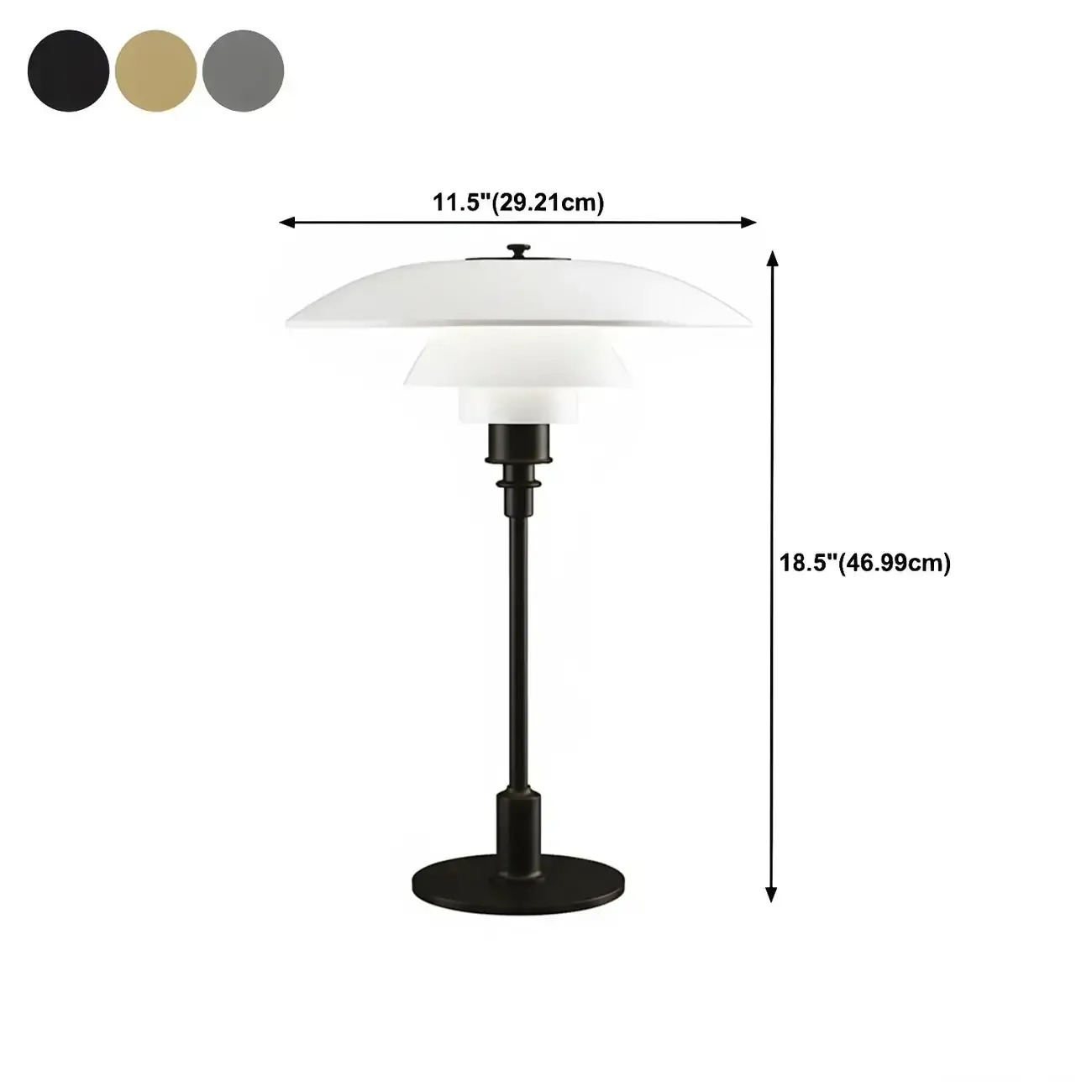 HomeyFad Post-Modern Tiered LED Table Lamp with Built-In Power