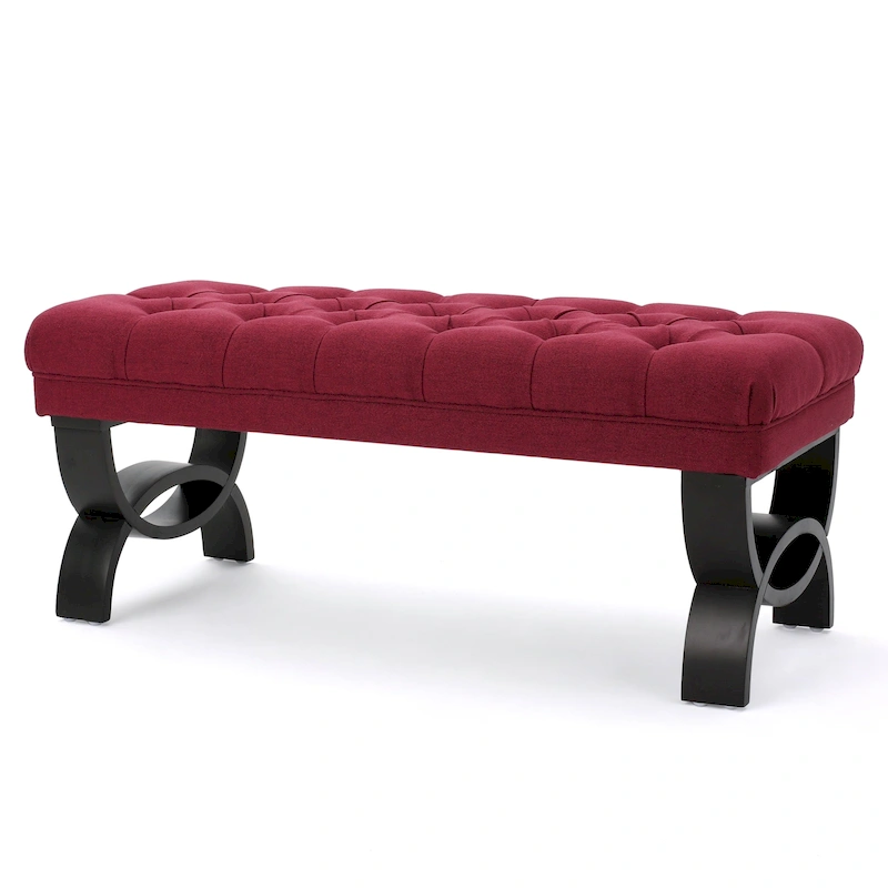 Scarlette Tufted Fabric Ottoman Bench by Christopher Knight Home - 41.00 L x 17.25 W x 16.75 H