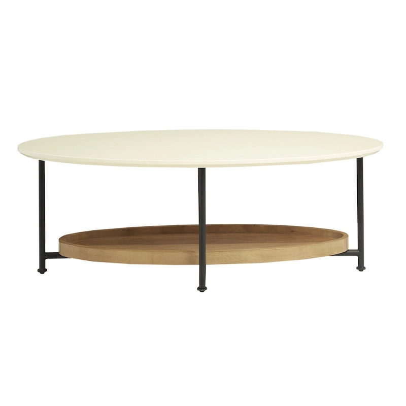 Madison Park Beaumont White/ Natural Coffee Table
