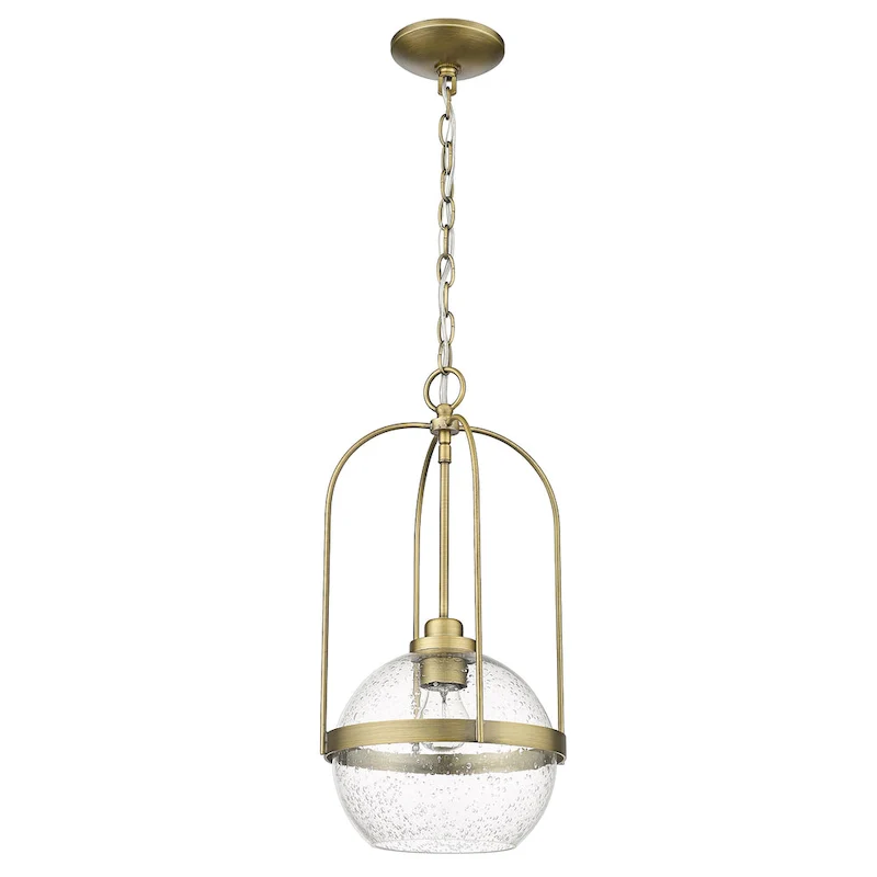 Devonshire 1-light Pendant w/ Clear Seeded Glass