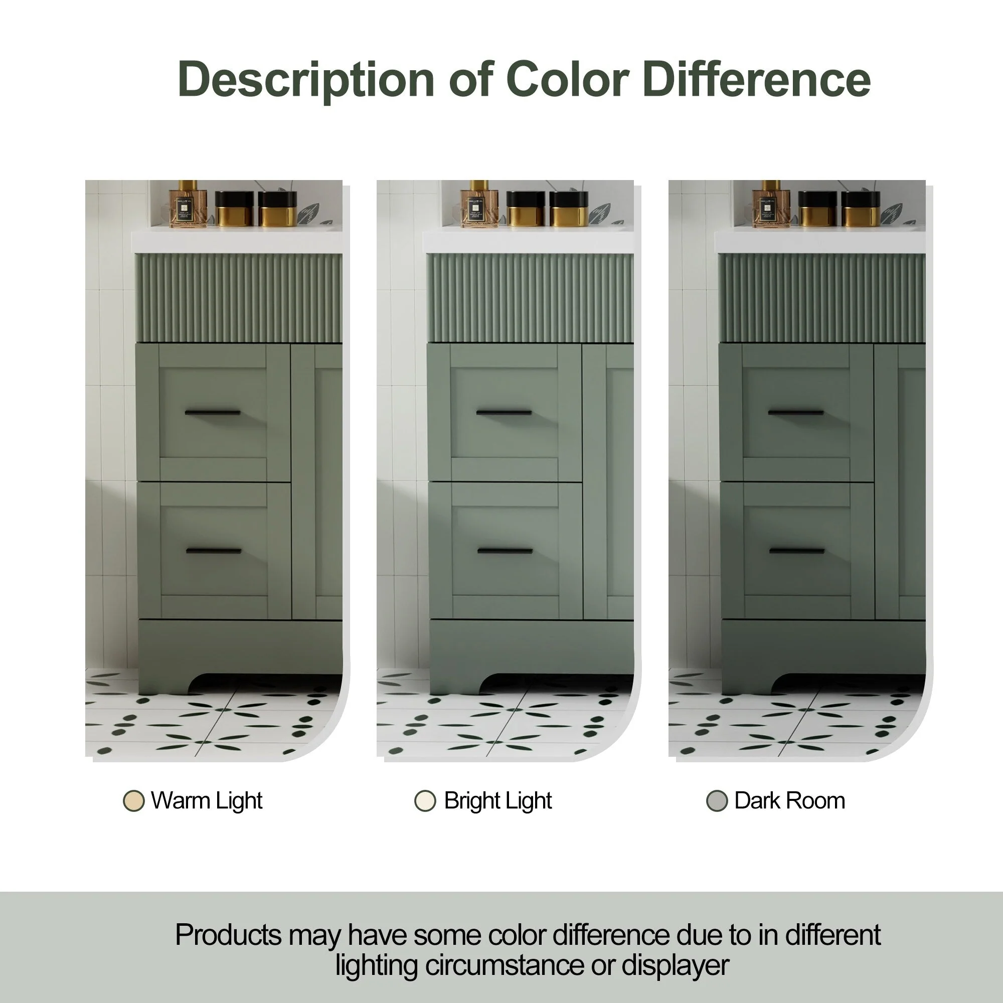 Wavy Line 30/36/48 Bathroom Vanity Set with Sink & Faucet