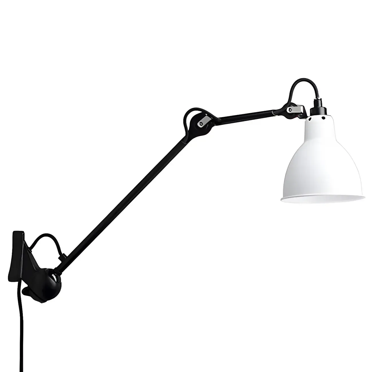 Industrial Metal Black Adjustable Swing Arm Wall Light