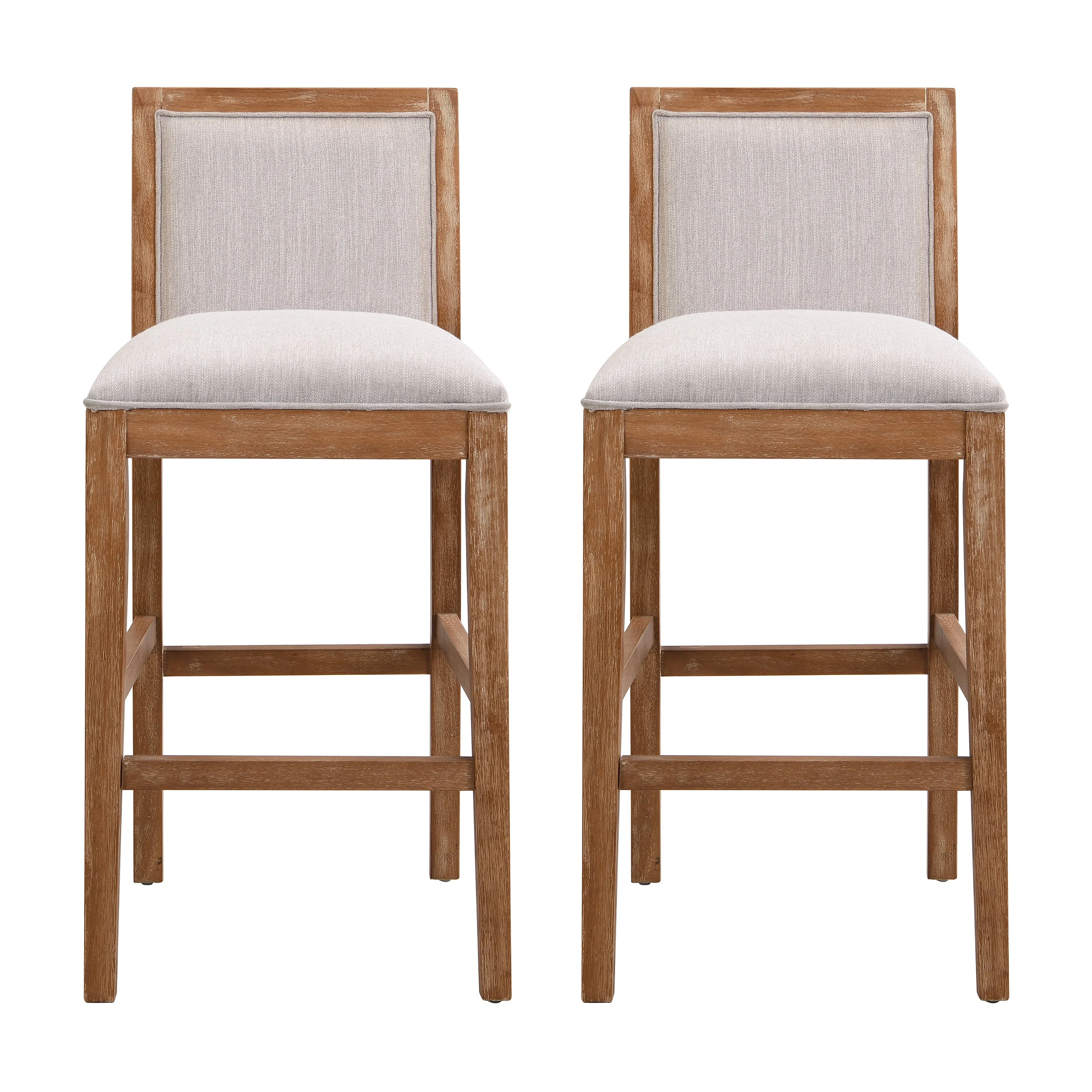 Set of 2 Mid-Century Modern Counter Stools