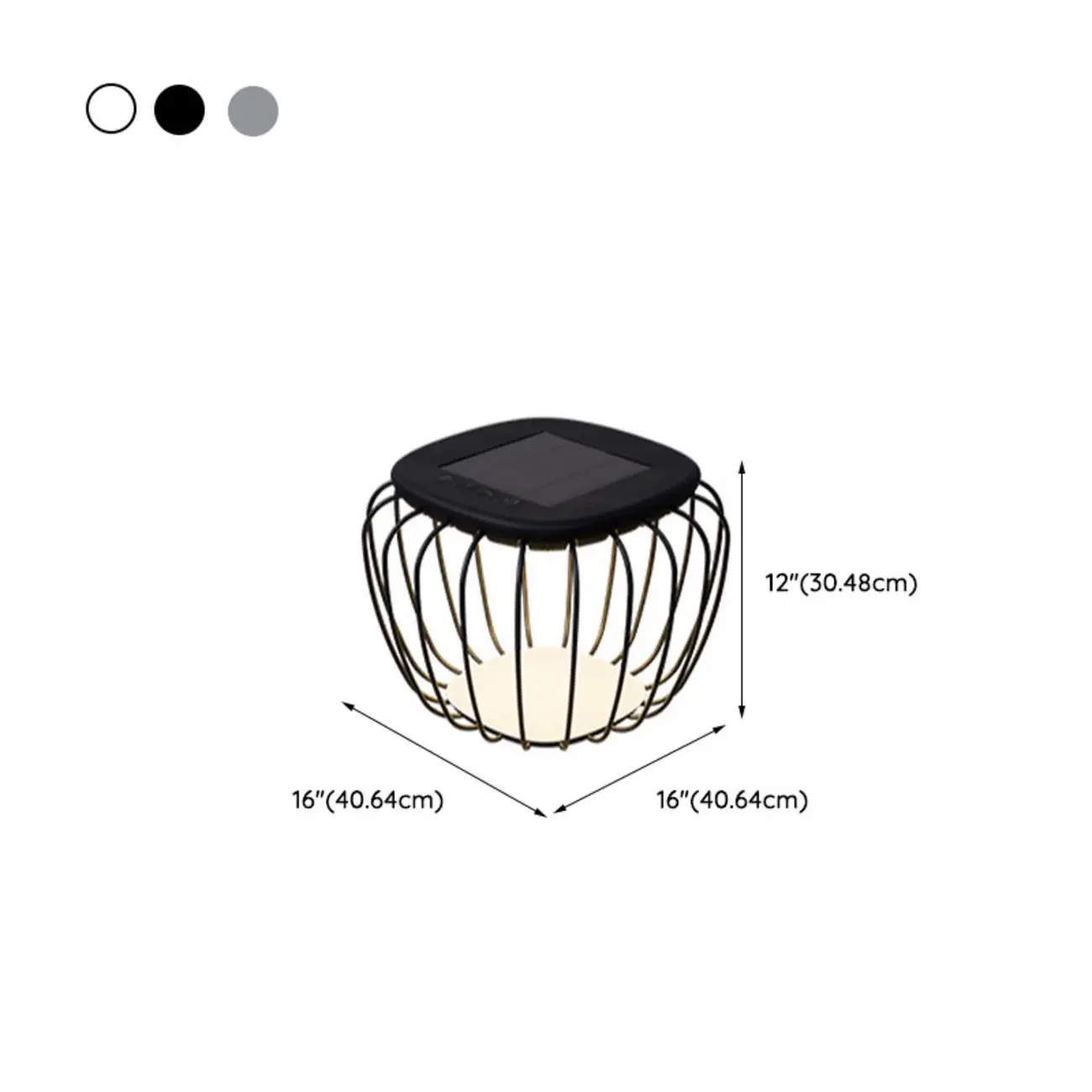 Modern Metal Cage Design Solar Post Cap Light