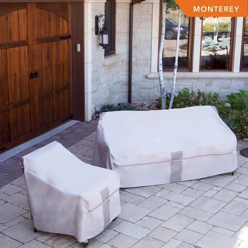 Modern Leisure Monterey Patio Egg Chair Cover, 45 L X 42 W X 75 H, Beige - 45  x 42  x 75