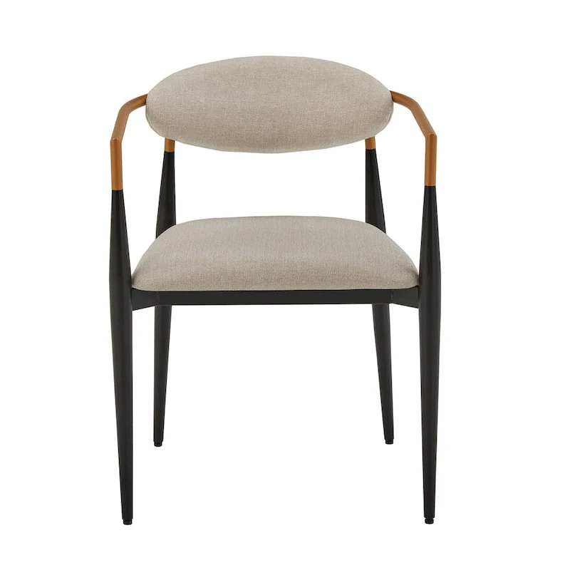 Mid-century Dining Chair with Two-tone Copper & Black Finish (Set of 2)