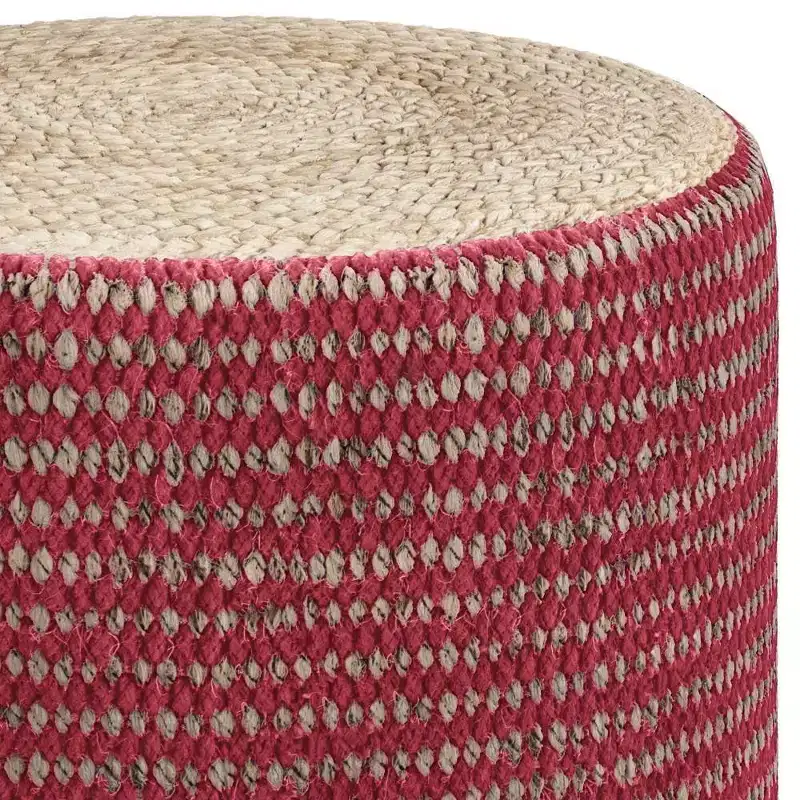 Round Braided Pouf