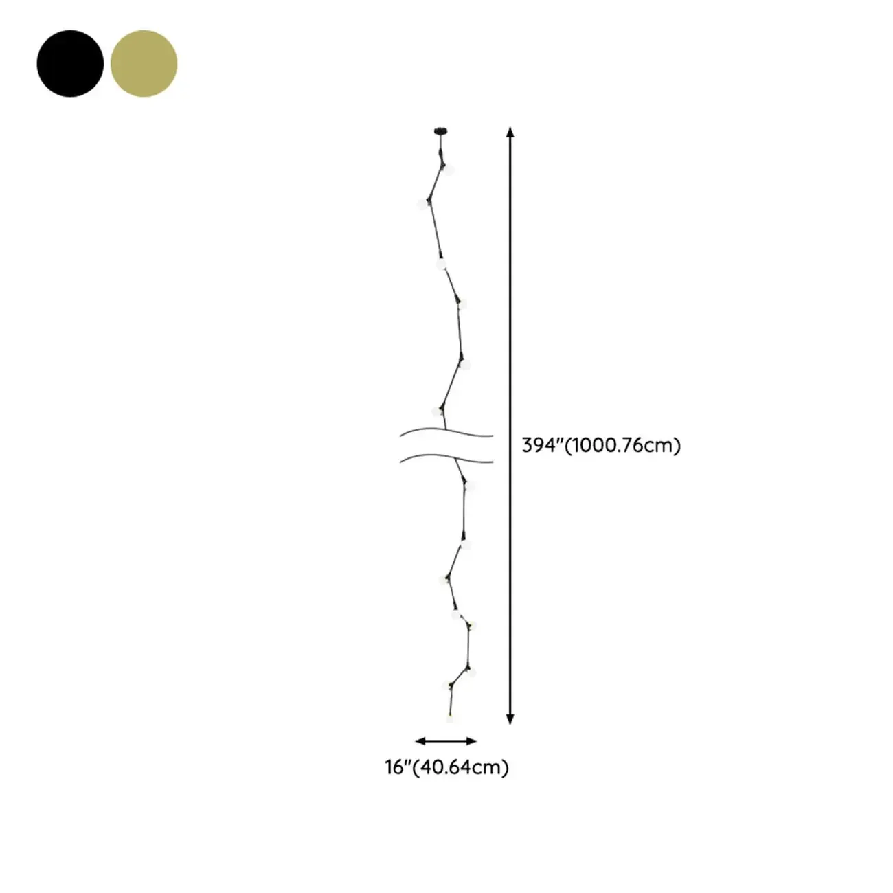 Modern Gold Branch Globe Glass Downrod Stairwell Chandelier