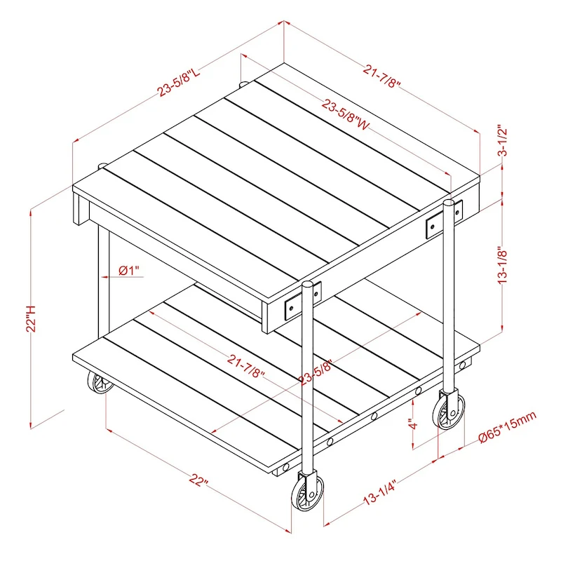 Hyssop Farmhouse 24-inch Steel 1-Shelf End Table by Furniture of America