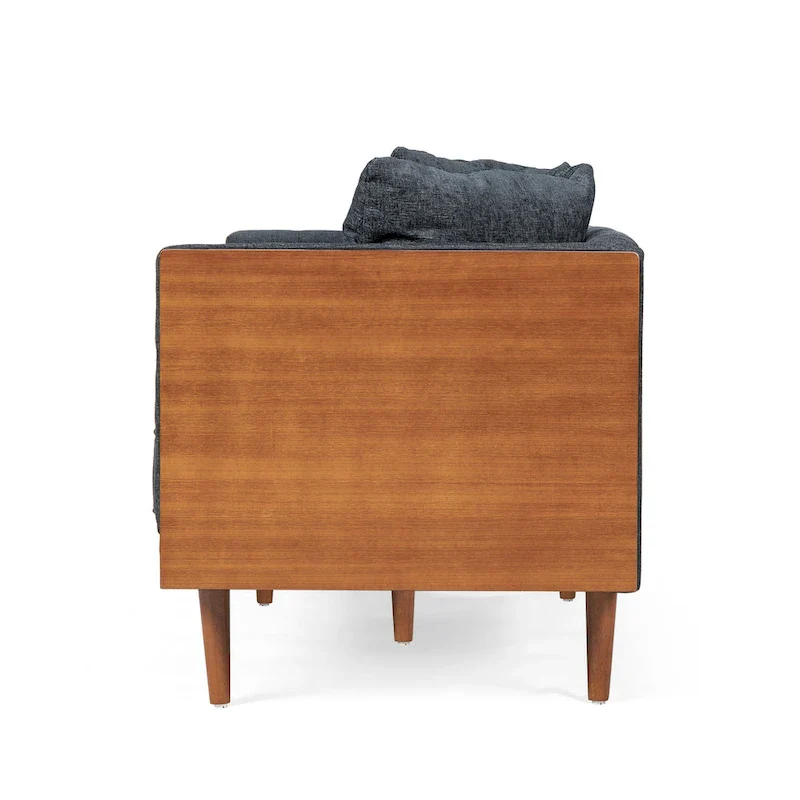 Tufted Loveseat with Accent Pillows