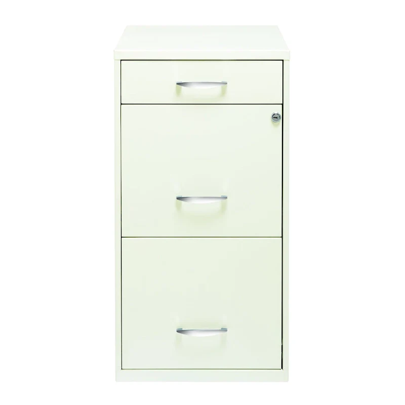 18 Deep 3 -drawer Organizer File Cabinet, Off-White