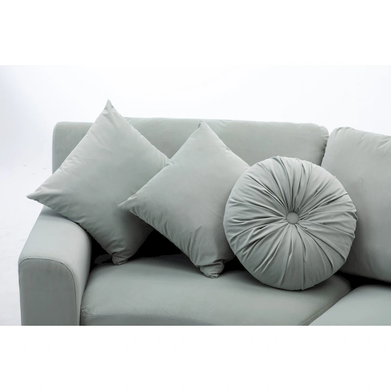 136  Velvet Semicircle couch Modular Curve Sectional Sofa