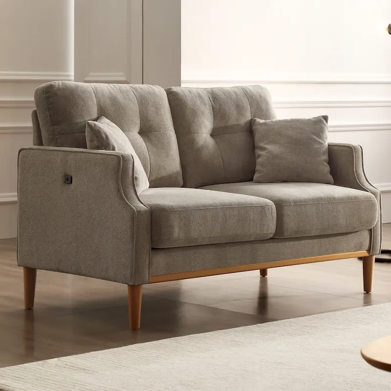 Loveseat With Waterproof Fabric,USB Charge