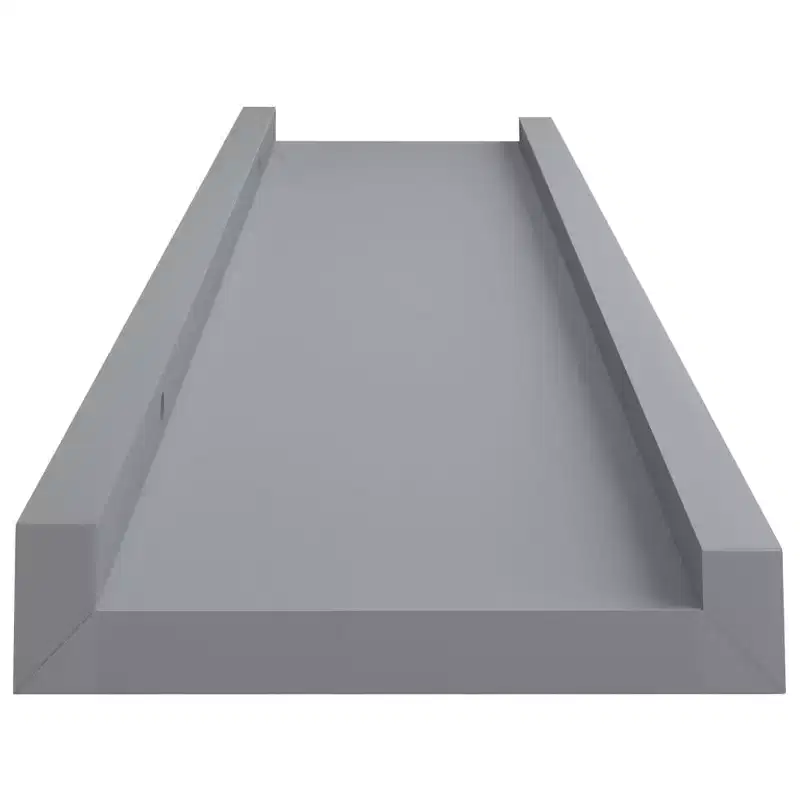 Frame Ledge Shelf Set of 2 Gray MDF Small Wall mounting