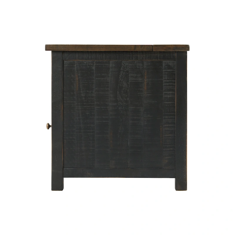 Monterey Solid Wood Chairside End Table with Hidden Power Outlets