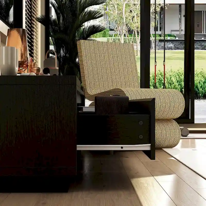 Entertainment Center Table Retracted Extendable TV Stand in Stretch