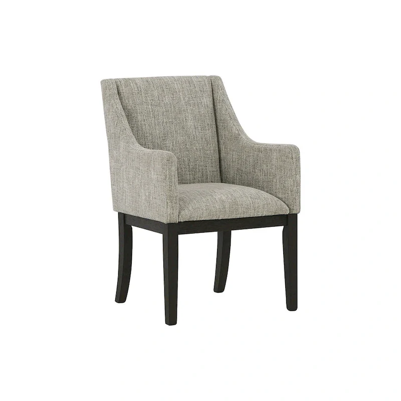 Dark Brown Dining Upholstered Arm Chair - 21W x 24D x 36H