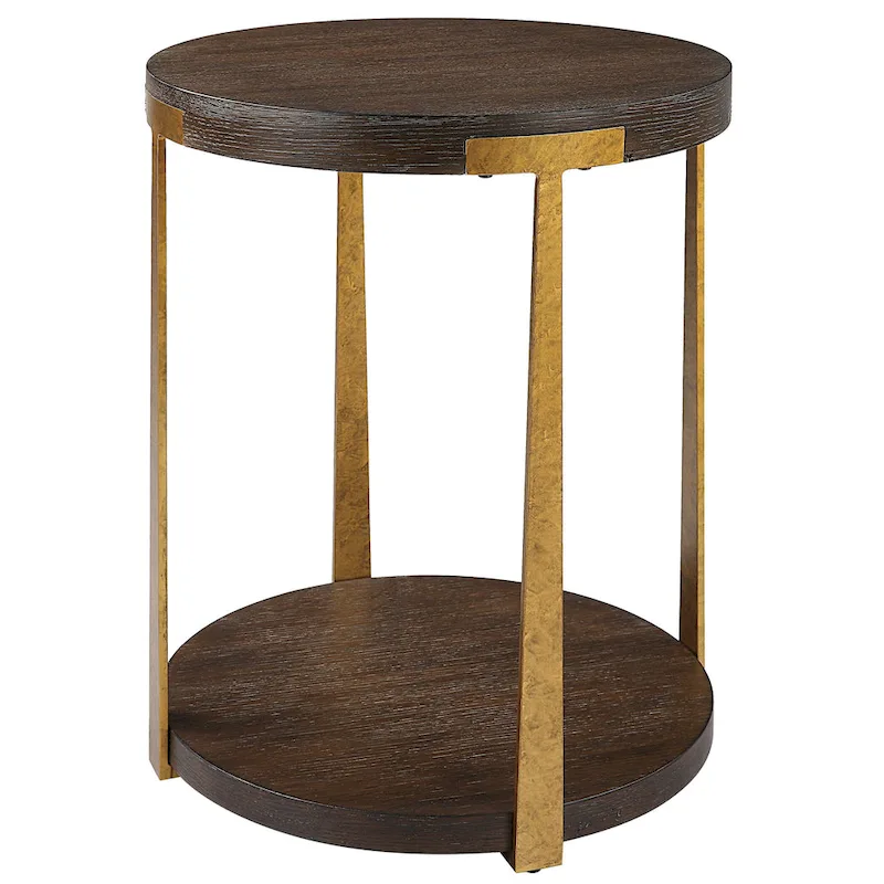 Palisade Round Wood Side Table - 19 W X 24 H X 19 D (in)