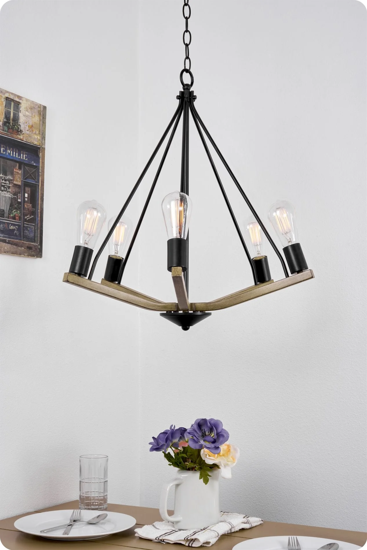 Crawford 25 5-Light Modern Farmhouse Chandelier