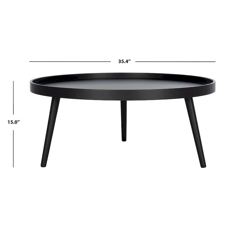 Arline Round Tray Top Coffee Table - 35.4 x 35.4 x 15 - 35Wx35Dx15H