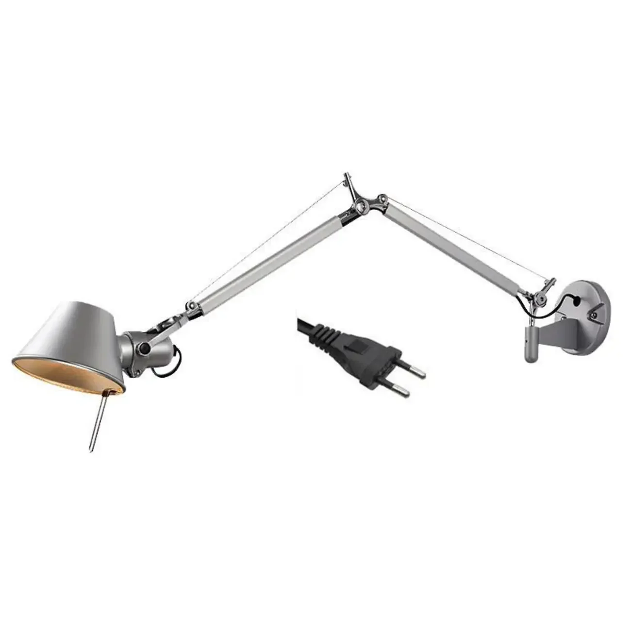Industrial Aluminum Shade Swing Arm Wall Light