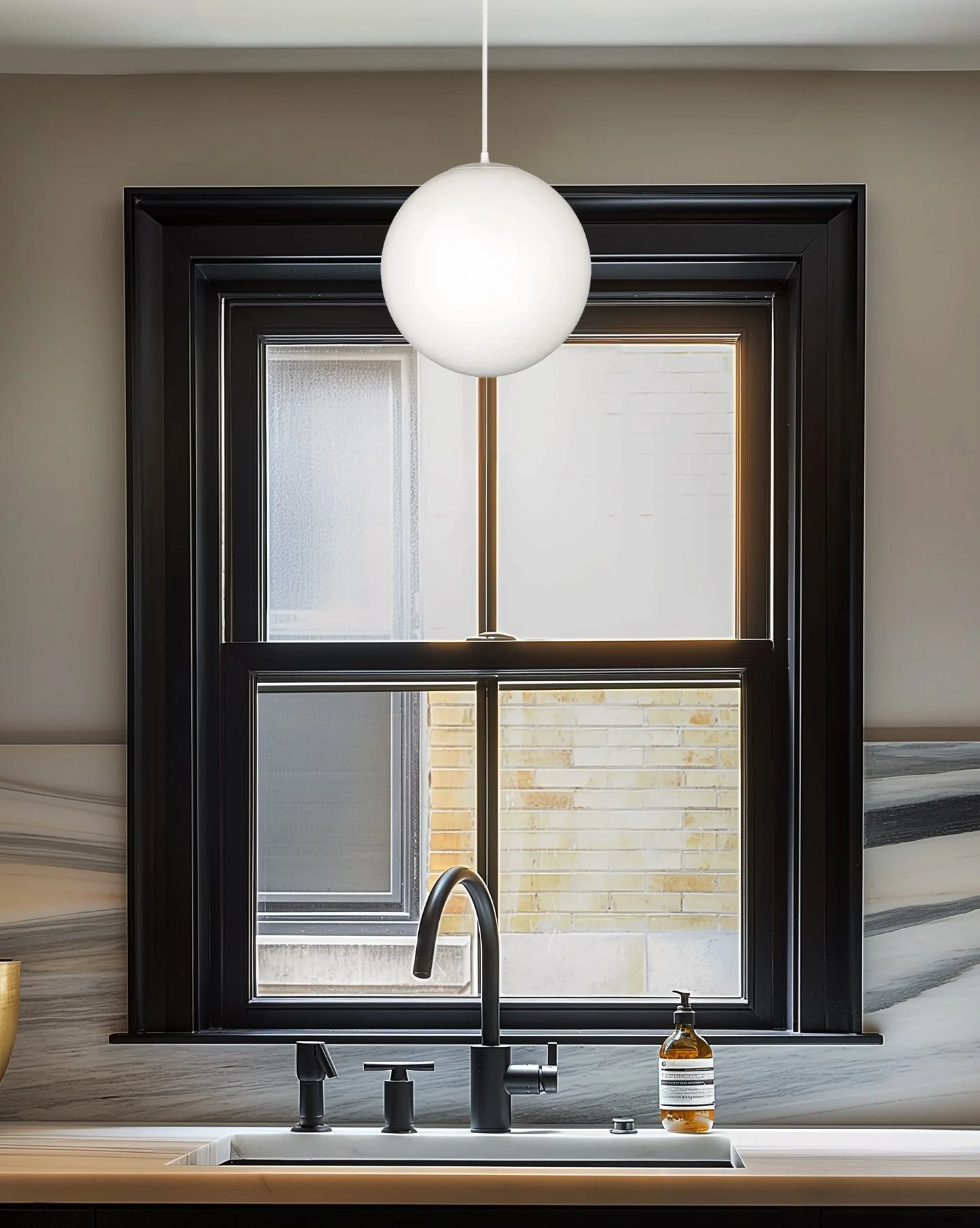 Ceres 8 Mid-Century Modern Hanging Orb Pendant Light