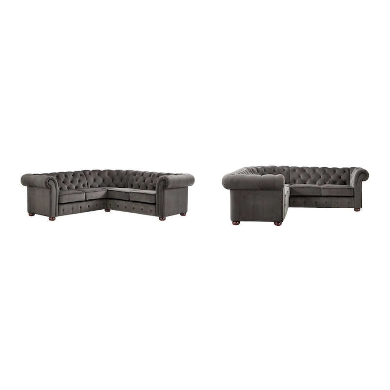 Gdansk 5-Seat L-Shaped Chesterfield Sectional Sofa