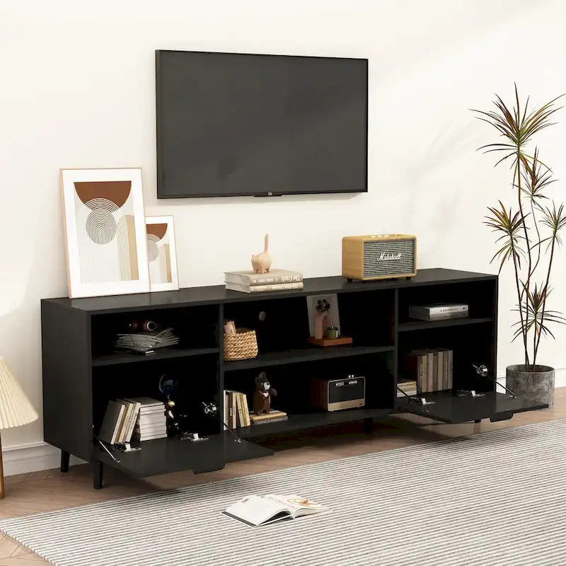 Ambient Electric Fireplace and Durable TV Stand Energy Efficient