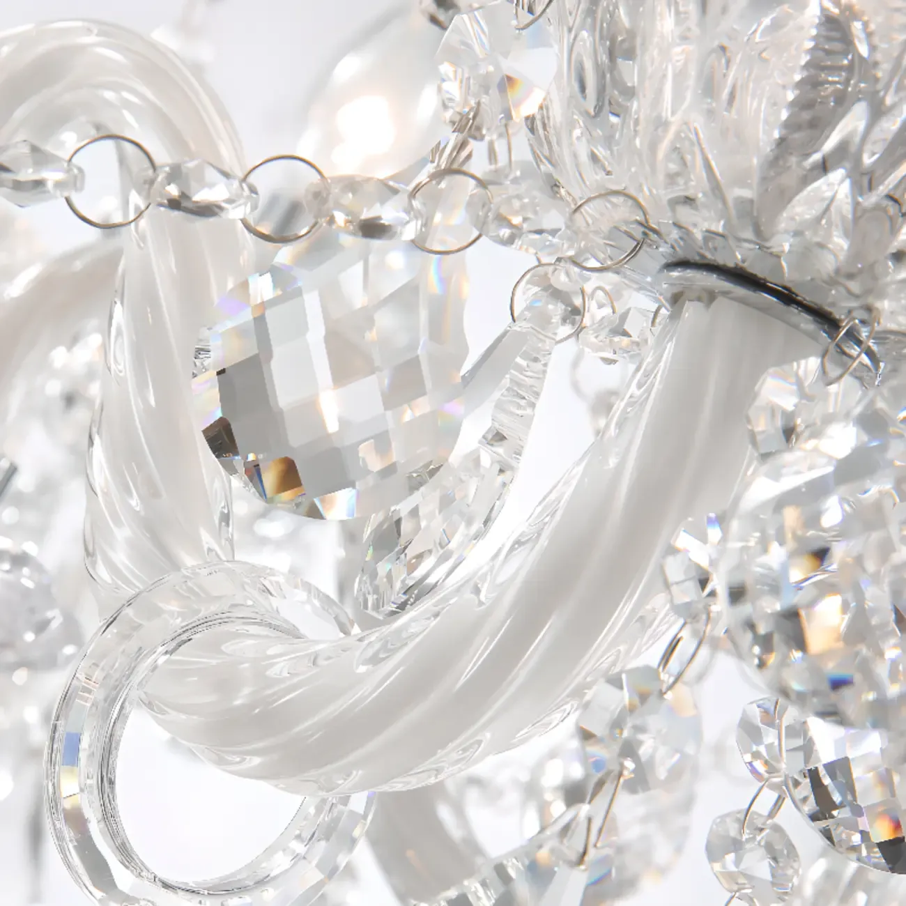 Sophisticated Clear Candelabra Shadeless Crystal Chandelier