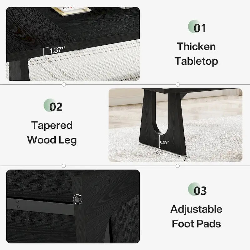 70.9 Inches Executive Desk Rectangular Computer Office Desk with Large Desktop