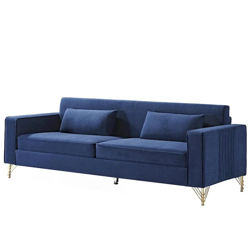 Modern Velvet Upholstered Living Room Sofa