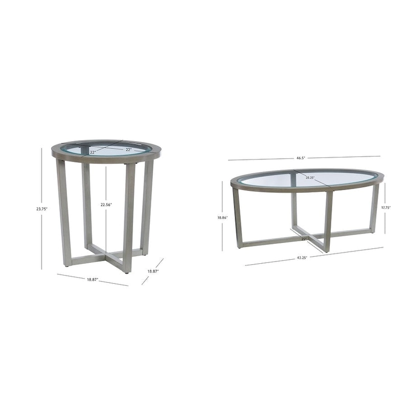 Bowlus 3 Piece Coffee and End Table Set