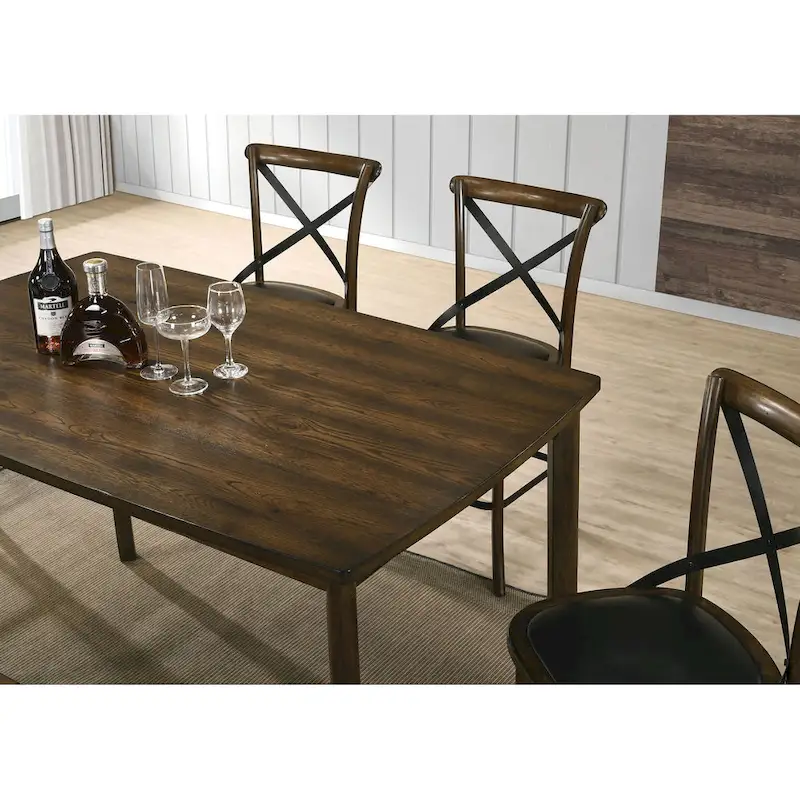 Furniture of America Dola Traditional Oak 59-inch Counter Height Dining Table