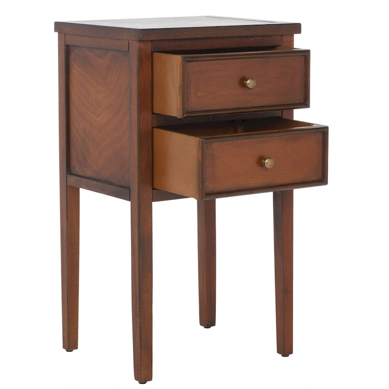 SAFAVIEH Minda 2-Drawer Accent End Table Nightstand (Fully Assembled) - 16.9 x 14.2 x 29.7 - 17Wx15Dx30H