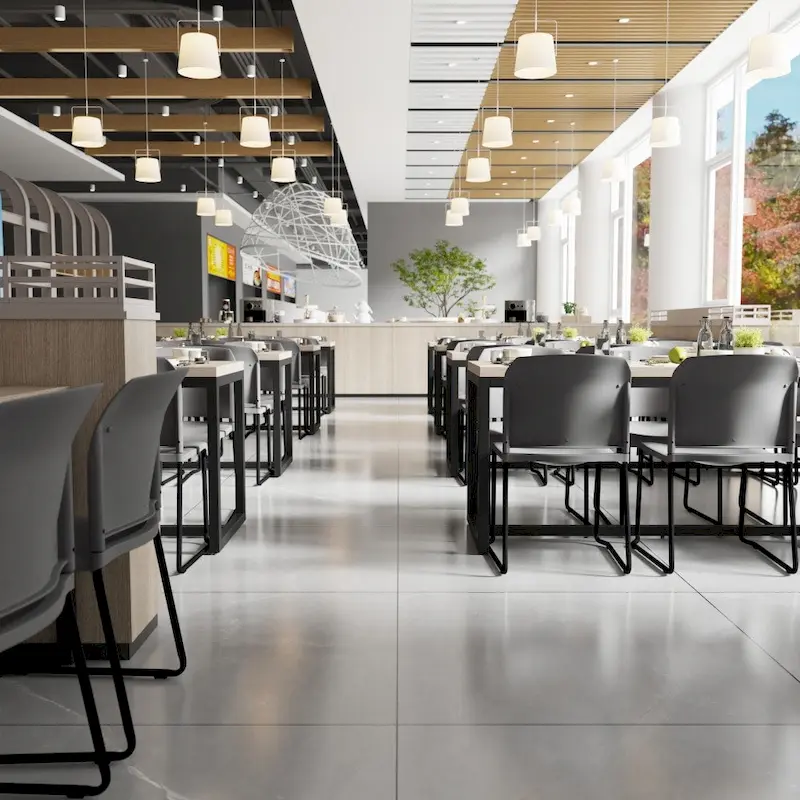 880 lb. Capacity Full Back Contoured Stack Chair with Powder Coated Sled Base