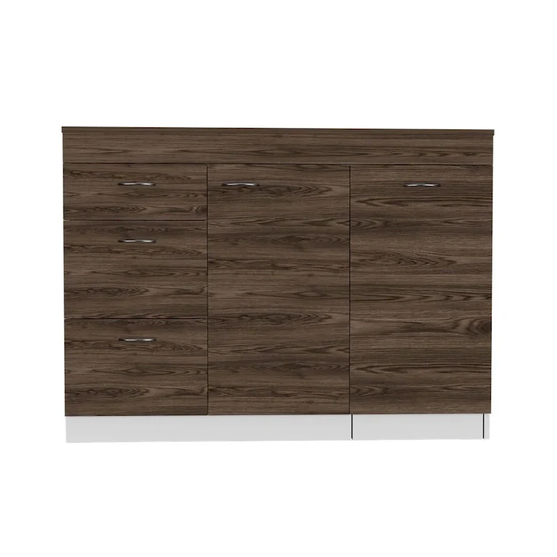 Grecia Kitchen Base Cabinet,Three Drawers, Two Internal Shelves - N/A
