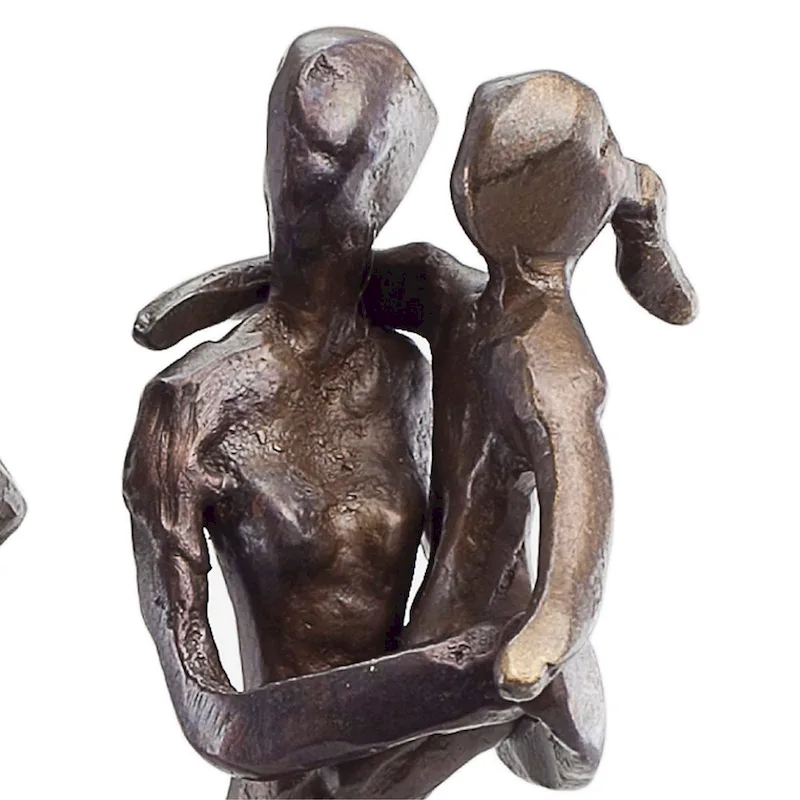 Parents Carrying Children Bronze Sculpture