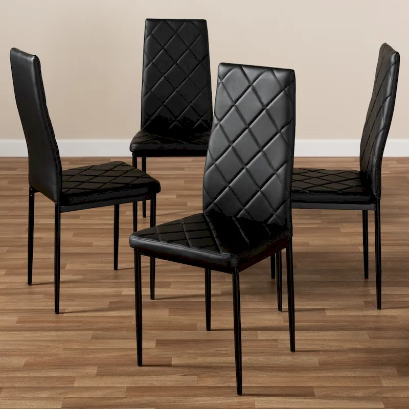 Modern Faux Leather Dining Chair 4-Piece Set