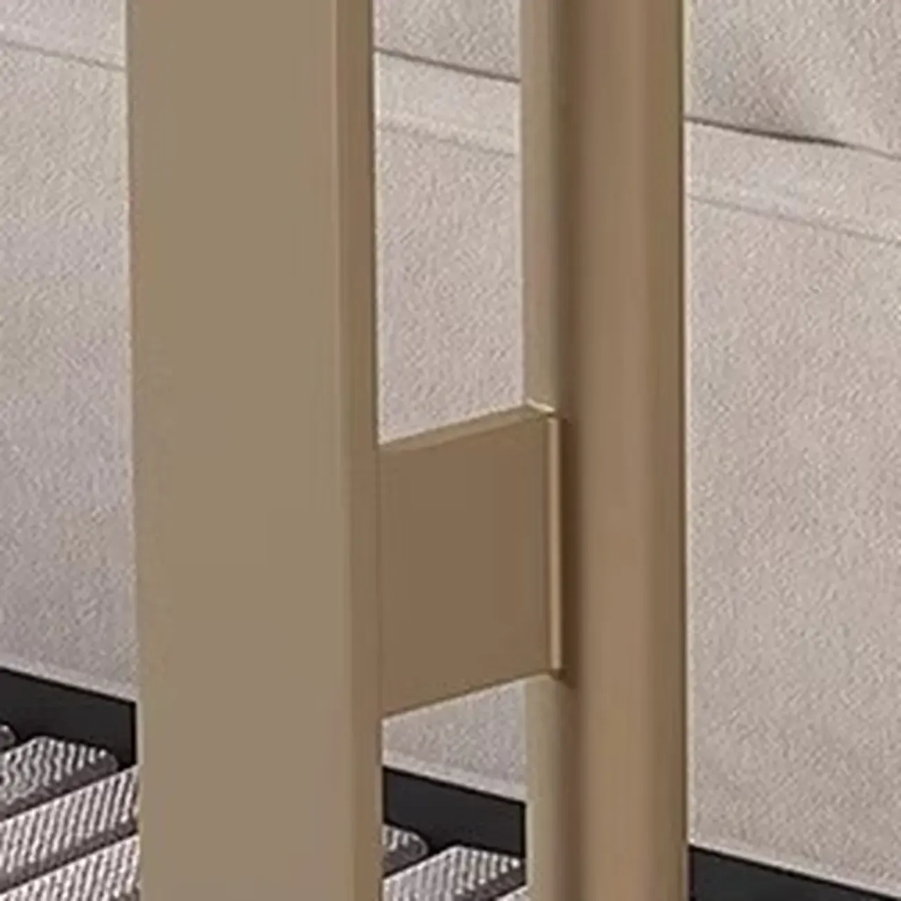 Modern C Shaped Round Sintered Stone Top Steel End Table